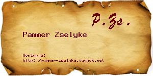Pammer Zselyke névjegykártya